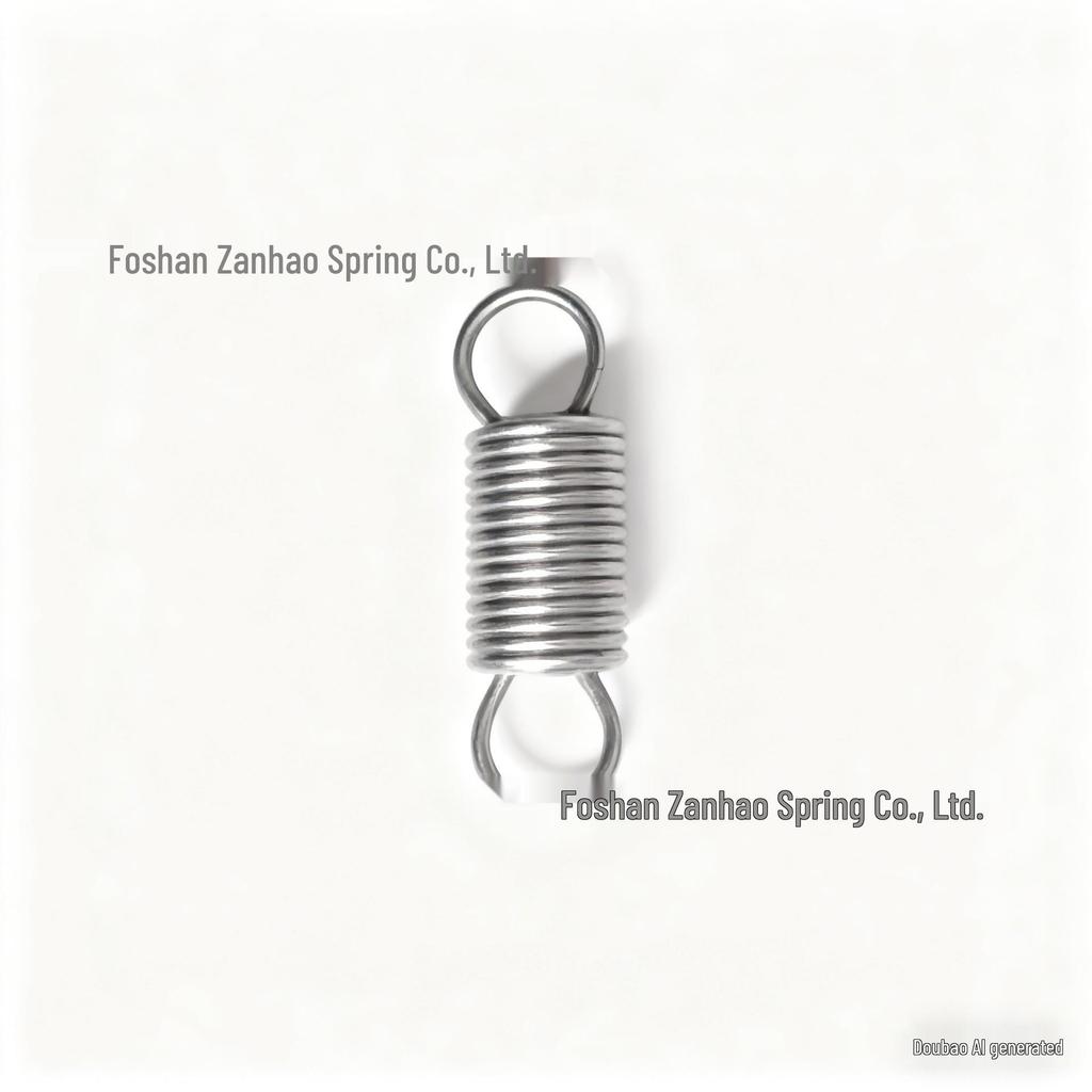 304 Stainless Steel Double Hook Extension Spring, 0.3mm Wire, 3mm Outer Diameter, 10mm Total Length