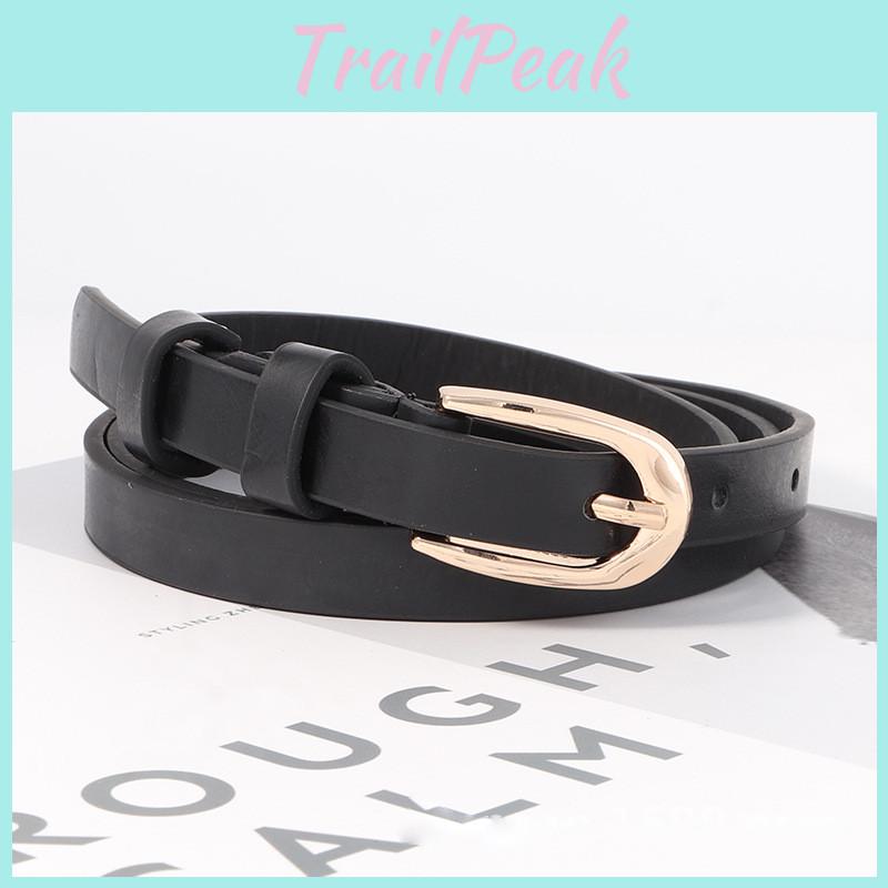 Womens Halfround Buckle Belt Versatile Minimalist Decorative Style Korean