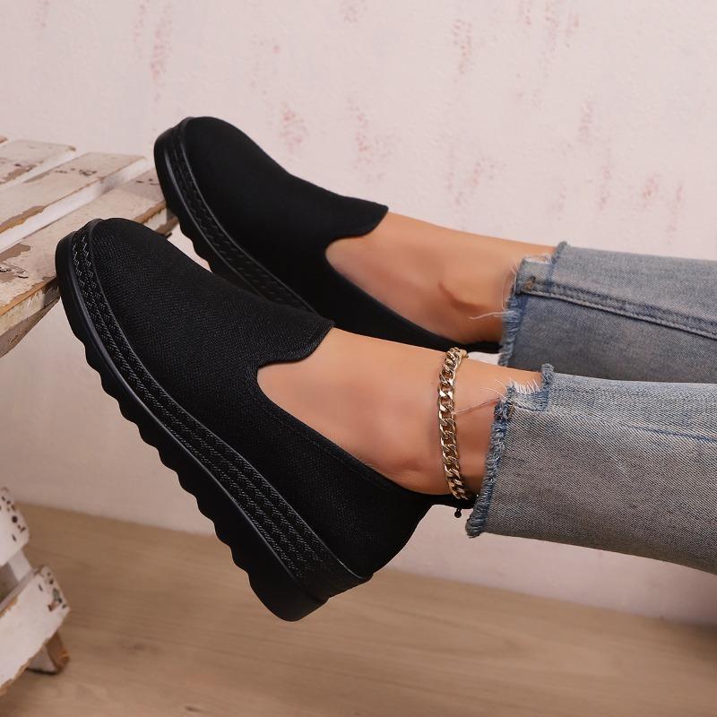 Fashion Flats Women Platform Weave Shoes 2025 Autumn New Fashion Mules Shoes Classical Casual Sneakers Walking Comfortable Zapatillas