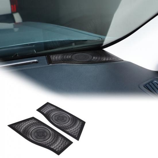 Black Steel Dashboard Speaker Cover Trim Fit For Ford Maverick -