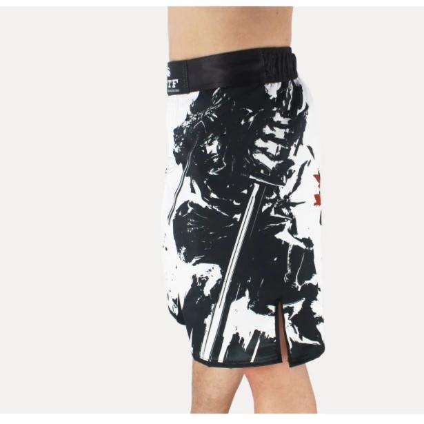 Schwarze elastische Taille Bushido Fitness Fierce Ninja Combat Sport Shorts Tiger Muay Thai MMA Shorts Boxbekleidung Thaiboxen