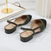 Women's Plus Size Chunky Heel Sandals: Open Toe, Low & Mid Heel, Flat & Backless, Color Block Design.