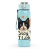1PC Crazy Cat Lady Multiple Cat Print 750ml Color Plastic Sports Water Bottle Leakproof Flip Straw Lid Suitable for Sports Office Home Use