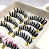 10 Pairs Thick Crossing Long Natural Looking Fake Eyelashes Make Up False Lashes