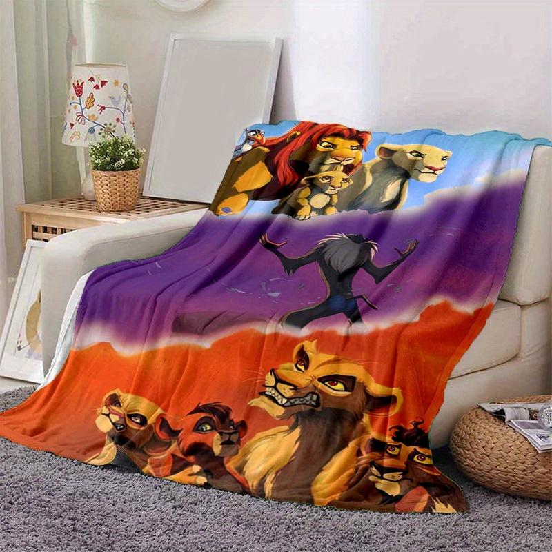 

1pc. Cartoon Lion King Blanket, Soft and Cozy for All Seasons, Perfect Home Decor Gift for Friends and Family, Soft Flannel Throw Blanket, V 100x150cm