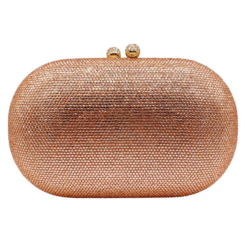 Op Voorraad Strass Avondtasje: Effen Avondtas met Diamanten