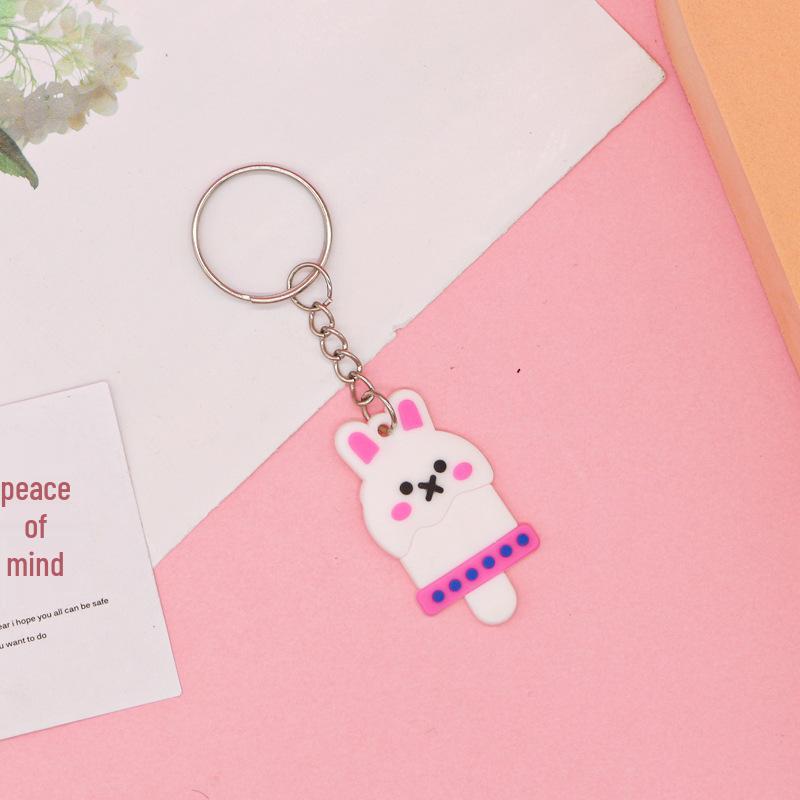 Cartoon Silicone Keychain Keyring - Soft PVC Rubber Key Hanger