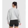 Gymshark Lifting Essentials Oversized Sweatshirt Light Grey Core Marl B2b2x Gbcn