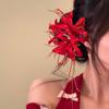 Luxury Flower Tassel Hair Grab Elegant Bridal Headwear Flower Hair Shark Clip  Hair Accessories