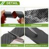 HOPESPANNER Universal 13ft x 2.76inch Car Side Skirt Protector Adjustable Side Edge Guard PVC 1PC Carbon Fiber Pattern Black