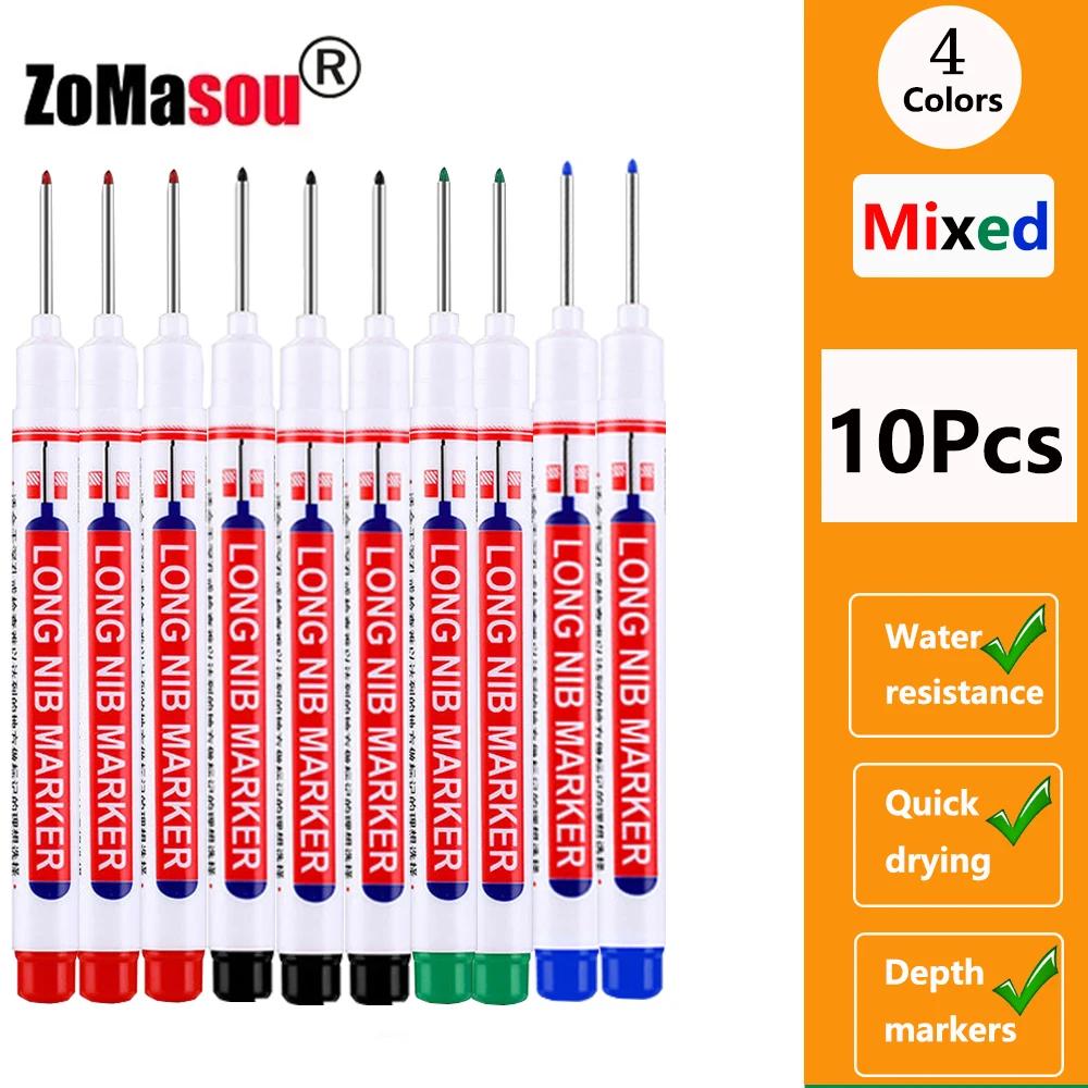 20mm 1-100 Stück Wasserdichter Tieflochmarker Stifte mit langem Kopf für Holzbearbeitung für Metall Tischler Weiße/Schwarze/Rote/Blaue/Grüne Tinte