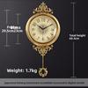 Metal Brass Living Room Wall Clock, a Modern Designer's Creative Decoration, American-style Silent Clock