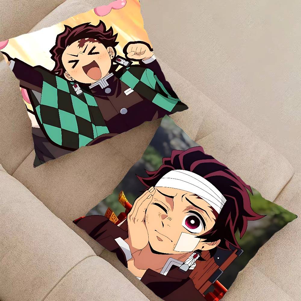 Cool Tanjiro Kamado-S Pillow Case Soft Decorative Pillow Covers Sofa Cushions For Living Room Cozy Ornamental Throw Pillows
