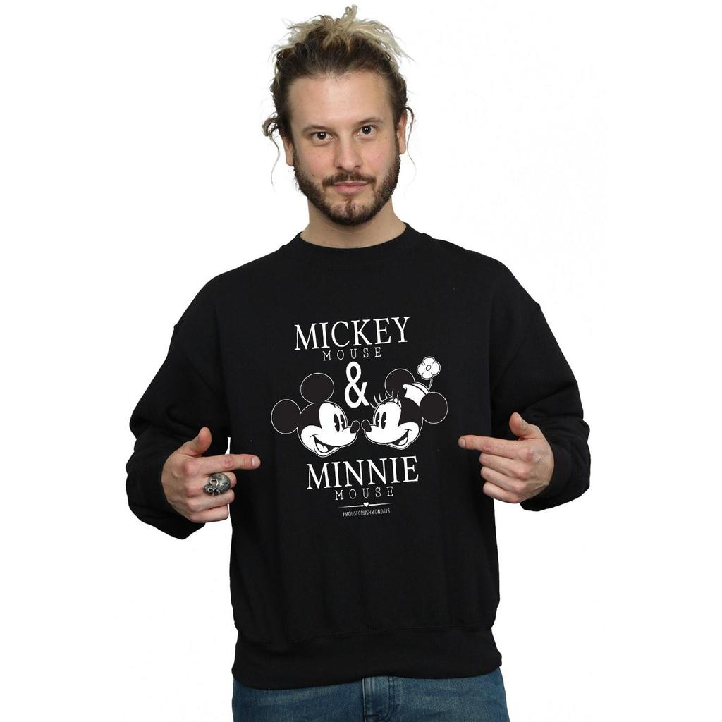 Disney Mens Mickey And Minnie Mouse Mousecrush Mondays Sweatshirt