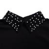 Spring and Autumn Women's Dress Plus Size Temperament Mesh Splicing Beading Loose Dresses