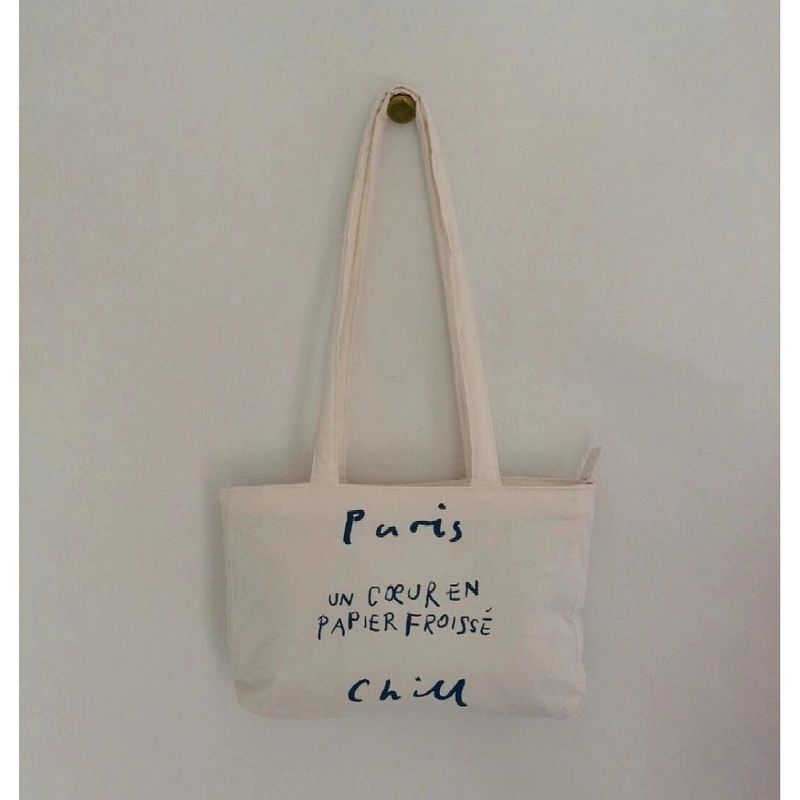 

Summer Lazy Casual Tote Bag Lightweight Large Capacity Work Commuter Bag Underarm Bag Niche Portable Shoulder Bag White