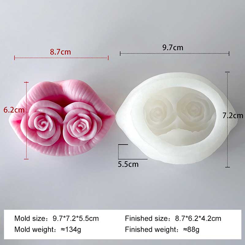 

DIY Valentine s Day Candle Rose Flower Silicone Mold Handmade Aroma Candle Gypsum Epoxy Resin Ornament Mold