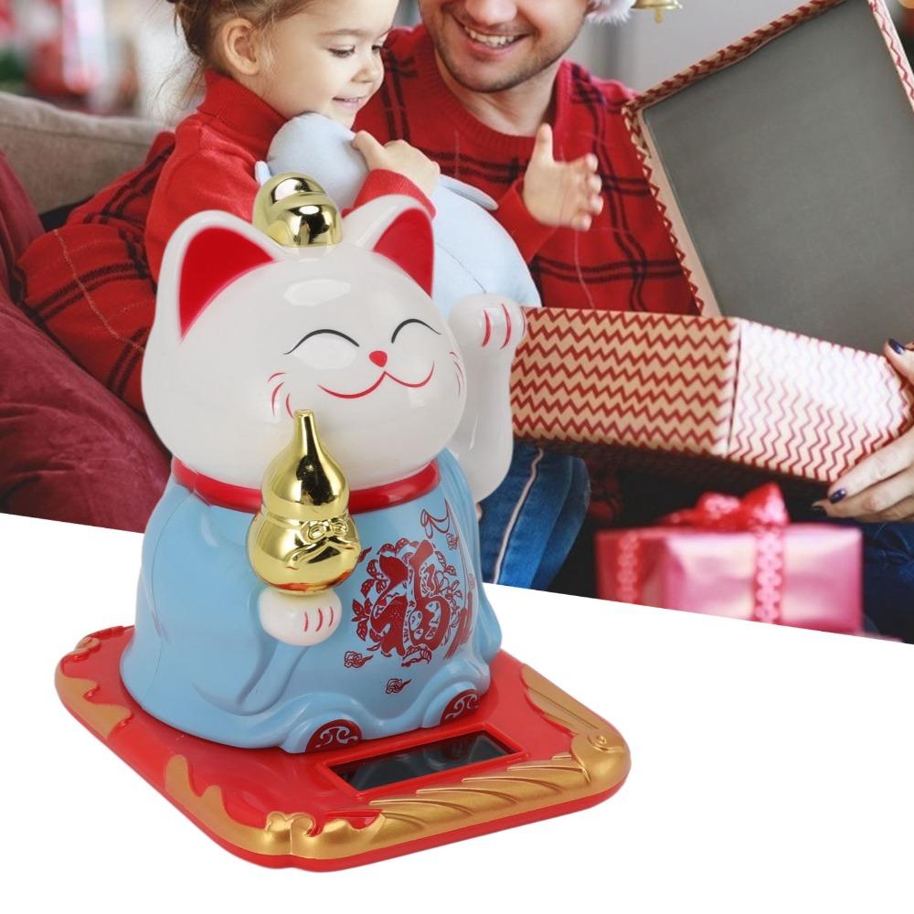 4.13x3.74x3.27in Chinese Fortune Cat Ornament Desktop Auspicious Decor  Window Embellishment
