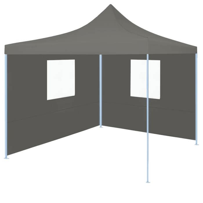 VidaXL Tente de réception escamotable avec 2 parois 3x3 m Anthracite