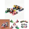 Super Mario Bros Kart Pull Back Car Action Figure Set 6 Pcs Colorful Collectibles