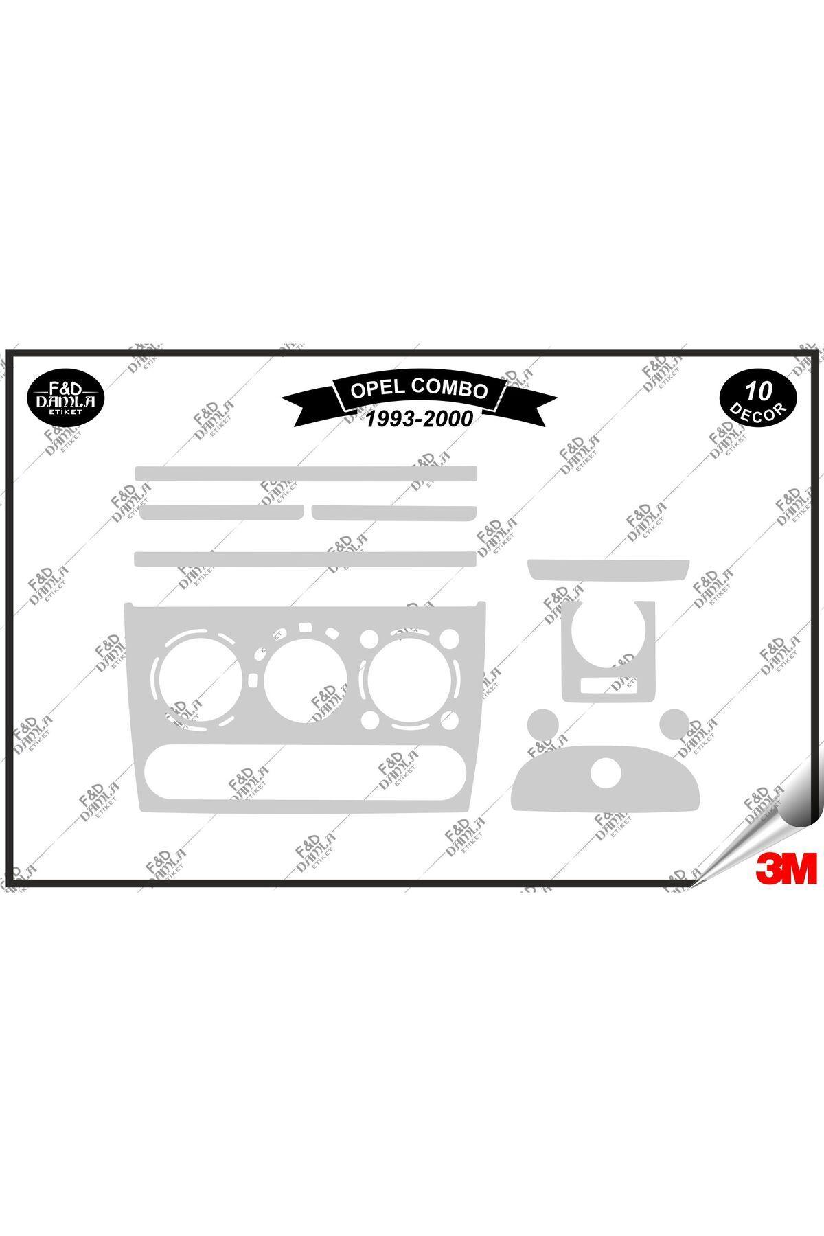 

Opel Corsa B Tigra Combo 1993-2000 Torpido Konsol Trim Göğüs Maun Kaplama Set 10 Parça Gümüş