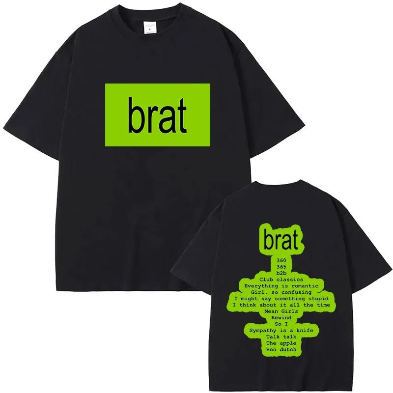T-Shirt Brat Album Print Men Women Cotton Hip Hop Oversized Tshirt Short Sleeve T Shirt