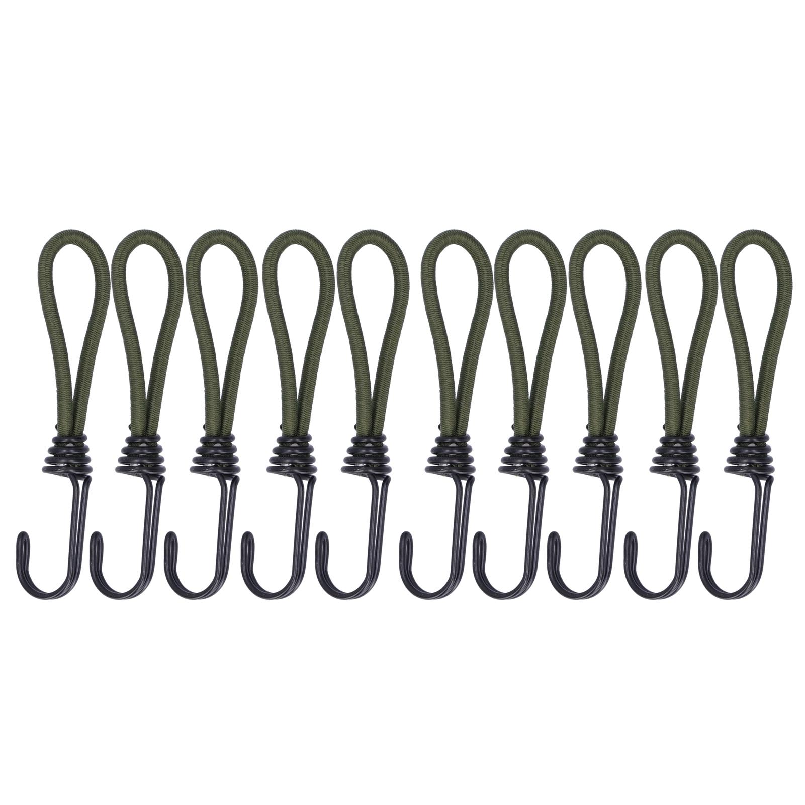 

10pcs Tent Elastic Rope with Hook Camping Tent Fixation Elastic Rope Accessories