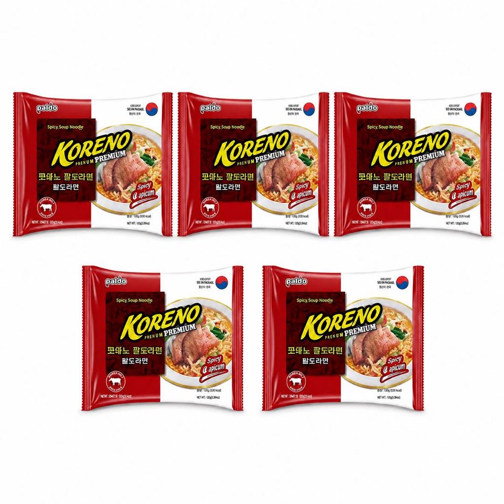 Better Price for 3 Pieces, PALDO Spicy Soup Noodle Multi Pack 100g | Rich spicy broth, chewy noodle texture, convenient multi-pack design