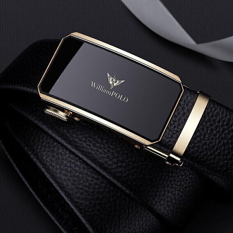 Ceinture pour homme WILLIAMPOLO en cuir de vachette à boucle automatique