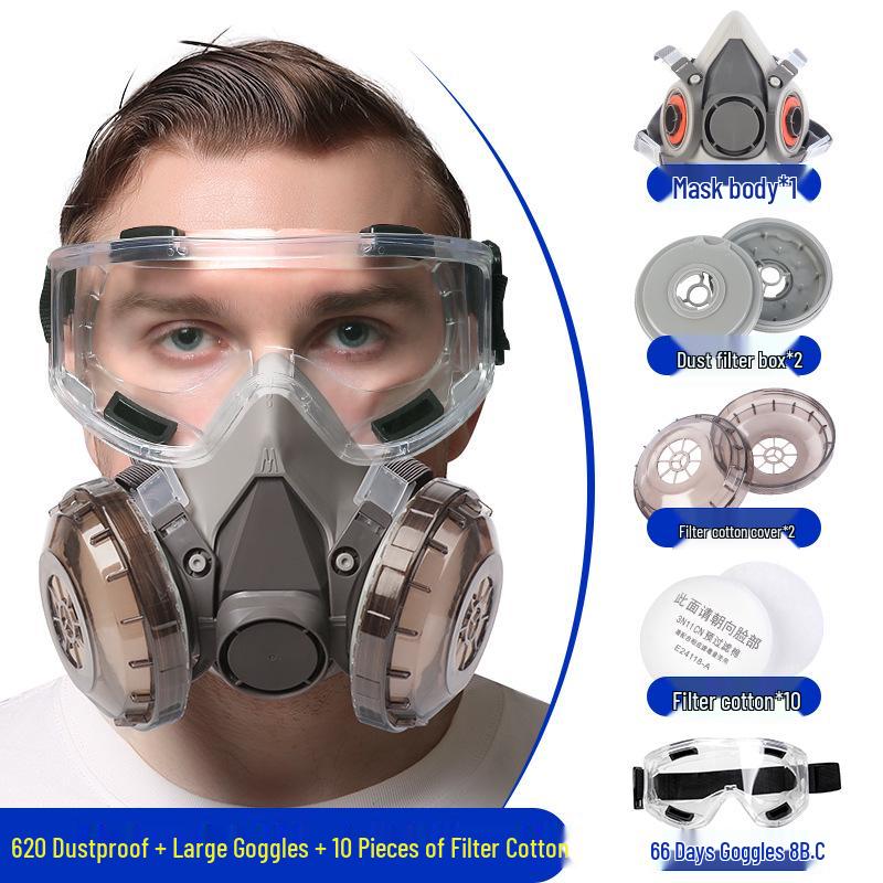 6200 Wysokowydajna Zmywalna Maska Przeciwpyłowa do Ochrony Przemysłowej