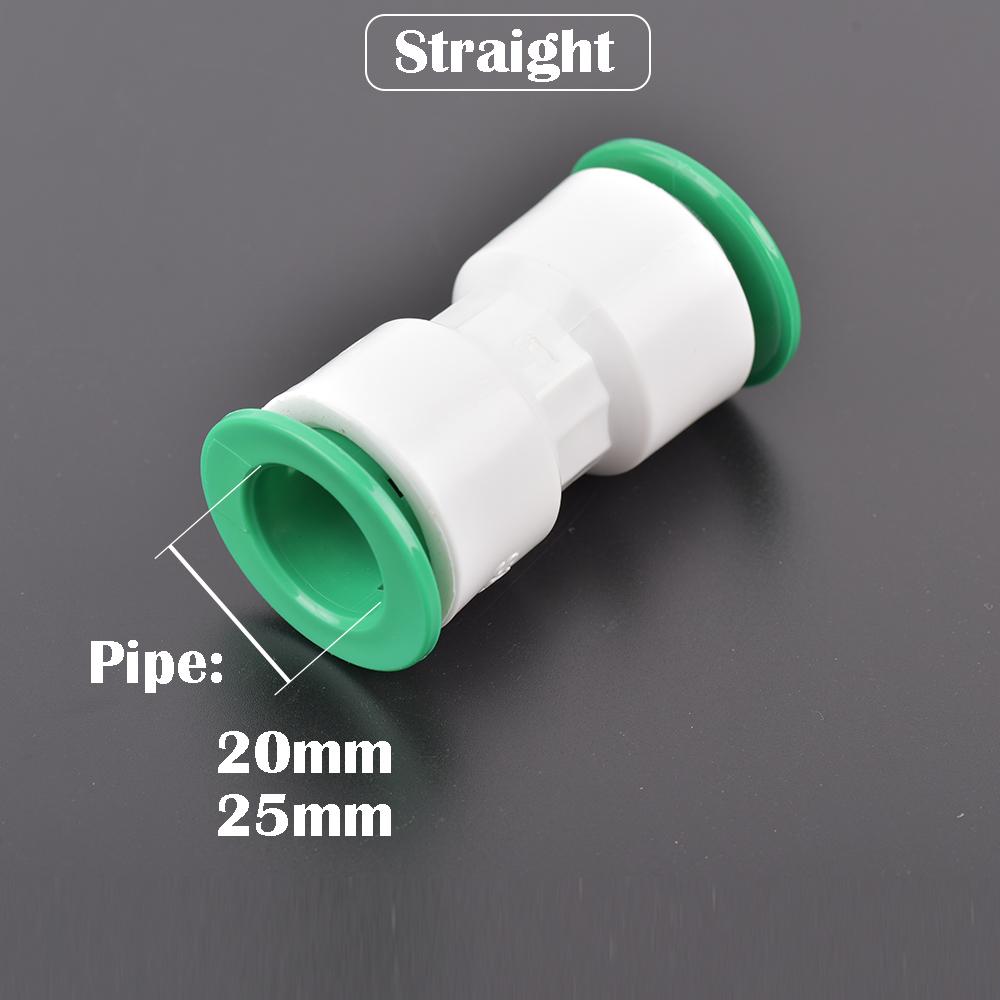 1/2" 3/4" Inch Thread House Decoration Water Pipe Fittings 20/25mm Pe Pvc Ppr Tap Water Pipe Valve Quick Connector