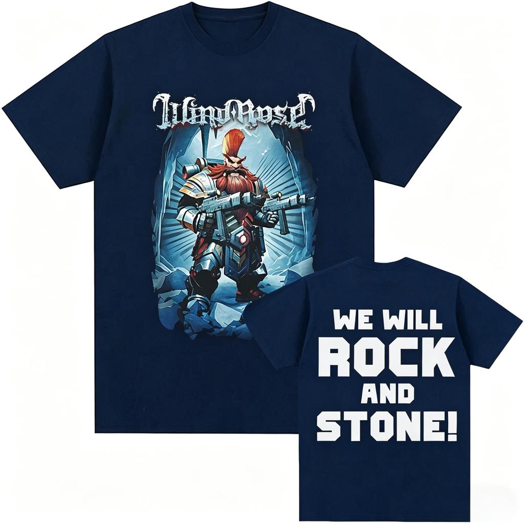 Windrose Band Wir Rocken und Stein T-Shirt Baumwolle Yk Unisex Kleidung Damen T-Shirt Tour Spiel Sommer Neues T-Shirt Fans Geschenke