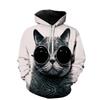 Autumn Cute Cat Pattern 3D Printed Hoodies Fashionable Casual Sports Long Sleeved Men's Hooded Sweatshirts