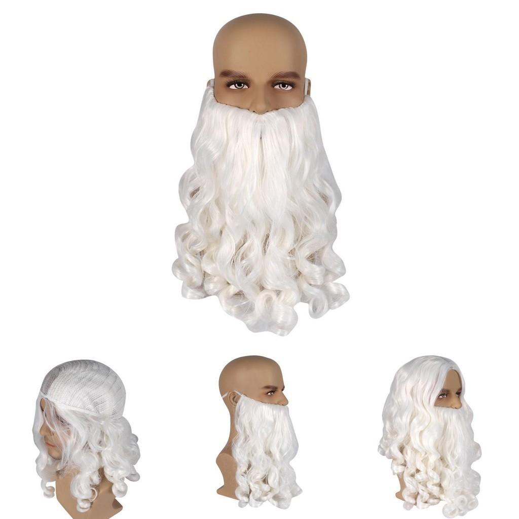 Santa Claus Beard And Wig Set Perfect Finishing Touch To Your Costume