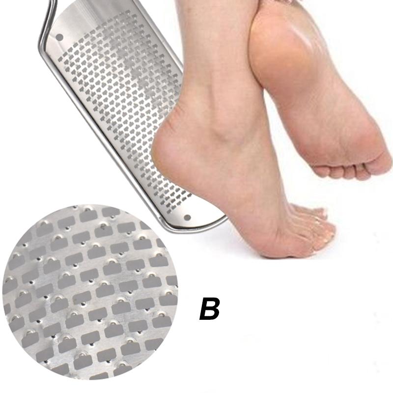 1 Pcs Double-sided Foot Scrubber Foot Grinder To Remove Dead Skin Horny Foot Stone Stainless Steel Foot Scrubber ZPG