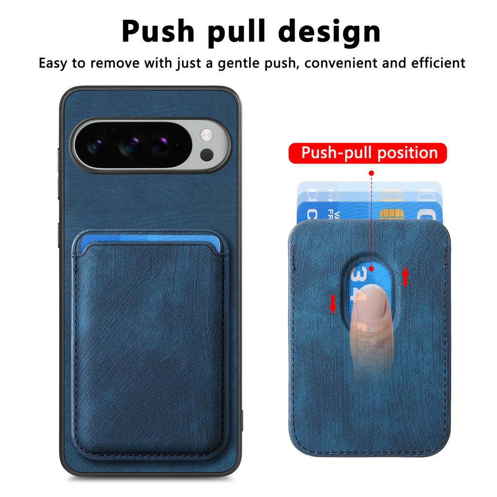 For Google Pixel 10 Pro XL Case Magnetic Case Leather Back Cover with Detachable Card Holder