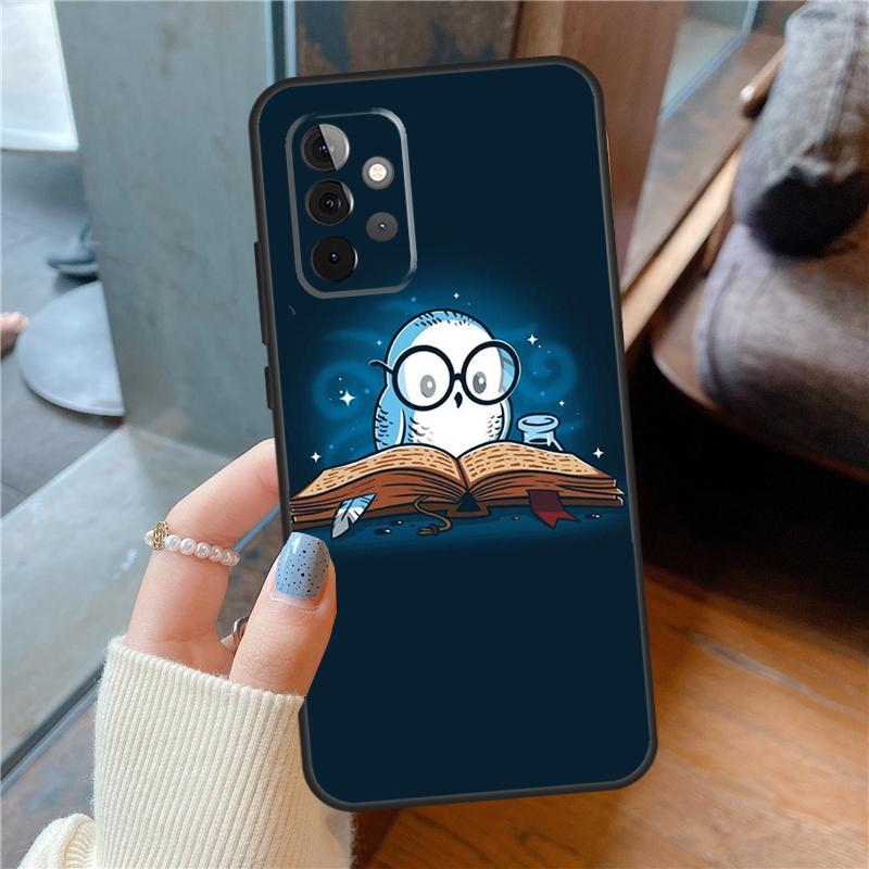 Cute Cartoon Owl Case For Samsung Galaxy A15 A52 A53 A33 A13 A34 A54 A14 A35 A55 A56 A36 A26 A16 A06 A22 A32