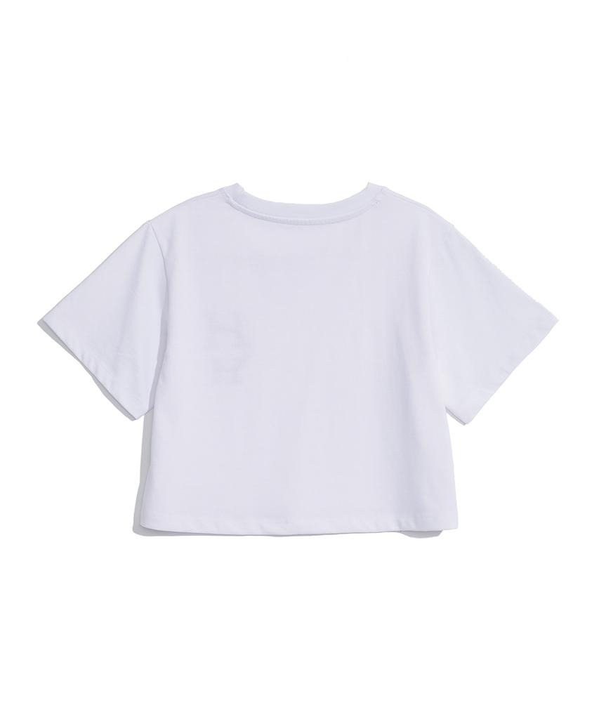 HARDCORE HAPPINESS Hch Embroidered Crop T-Shirt_White