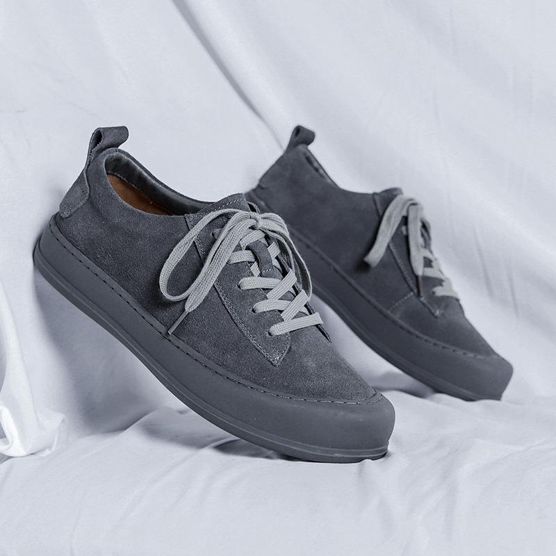 Fashion Minimalist Footwear for Men Wide Toe Casual Leather Fashion Sneakers Lightweight Walking Shoes Suede Leather Dress Shoe Trainers