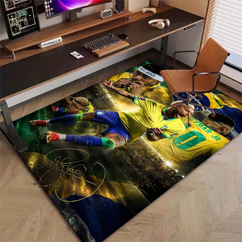 1pc Neymar Design Printed Area Rug Carpet for Bedroom Living Room Home Decor Rugs Mat Non Slip Mat Rug for Bedside