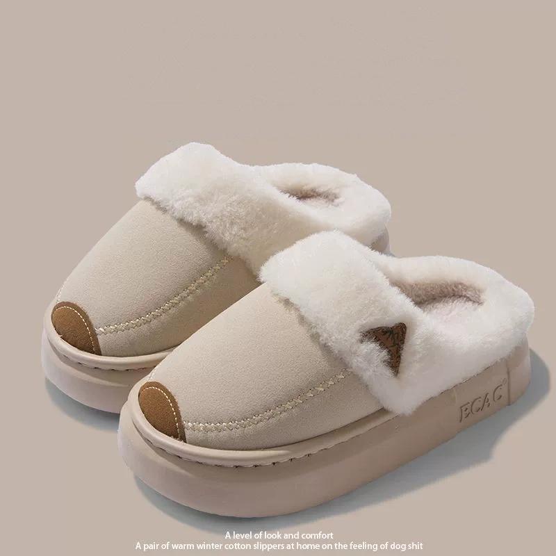 Damenmode Hausschuhe Winter Indoor und Outdoor Wärme Komfort Slipper Weiche Dicke Sohle Rutschfest Lässig Paar Hausschuhe