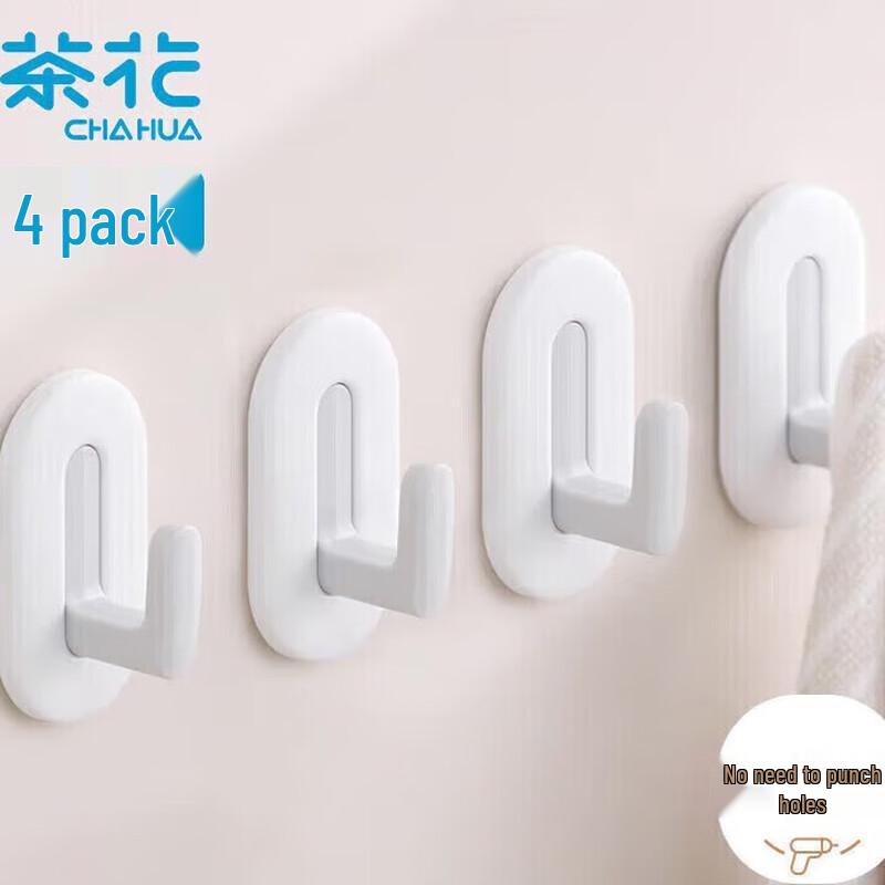 Chahua No-Drill Strong Adhesive Hooks (4-Pack)