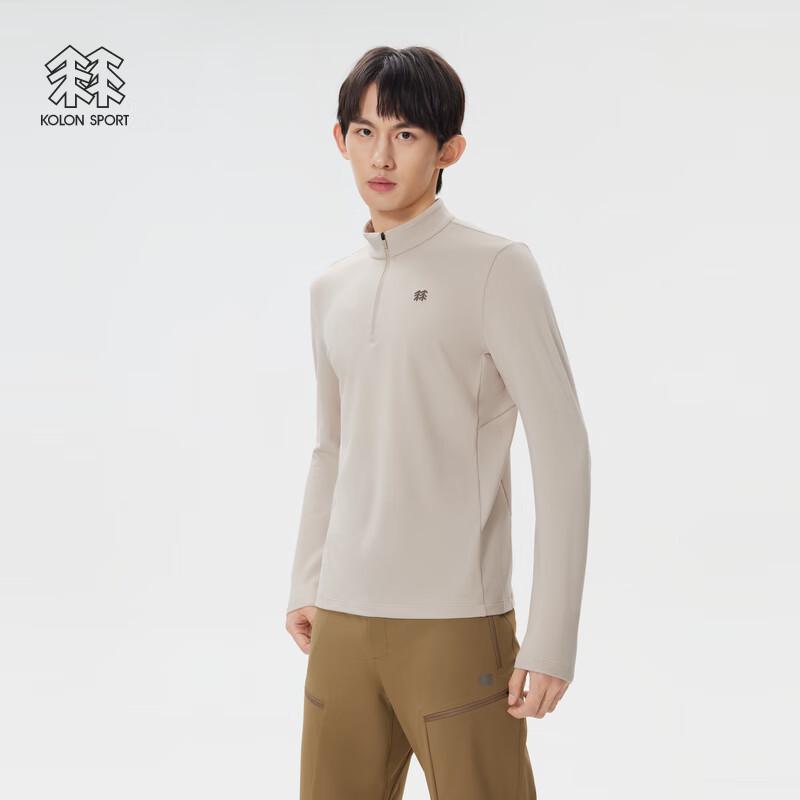 KOLON SPORT Men s Alpaca-Feel Half-Zip Long-Sleeve T-Shirt 2XL