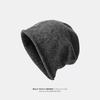 Women's Large Head Beanie: Autumn/Winter Breathable Loose Knit Hat for a Slimming Look.