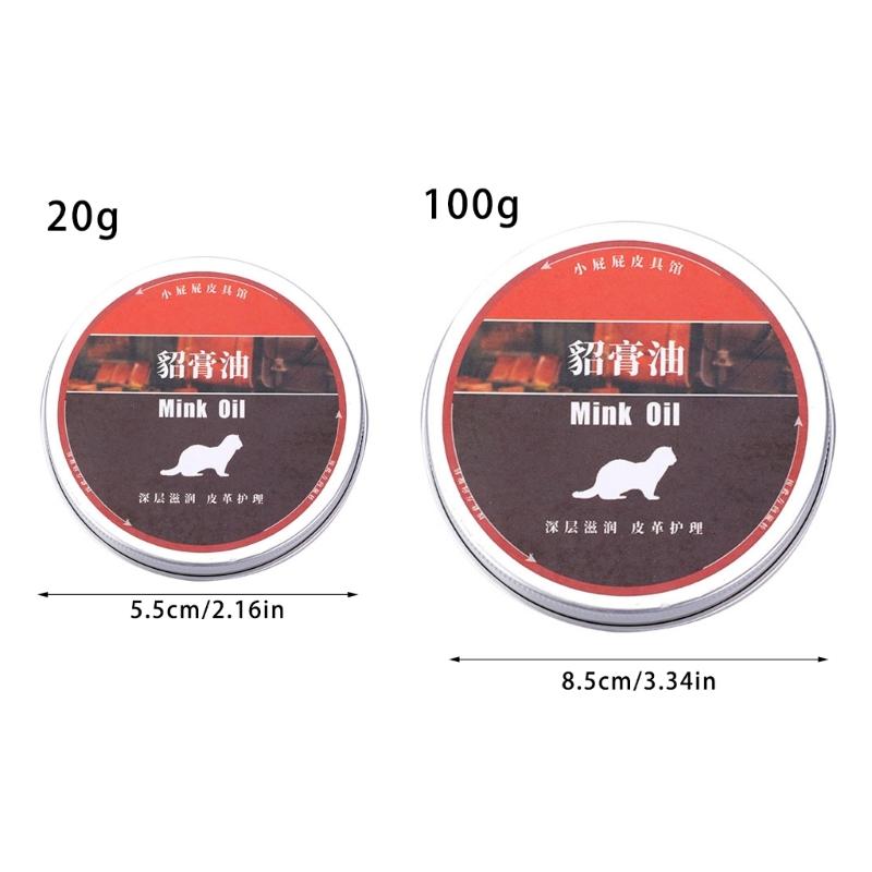 20/100g Naturlederpflege Nerzölbalsam Tiefenpflege für Schuhe und Taschen Verlängert die Lebensdauer Stellt Glanz wieder her