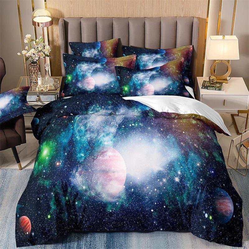 Milky Way Bedding Sets for Boys, Galaxy Duvet Cover Set, Queen Bedspread, Comforter Cover,Playstation Designs, Bed Set for Teen