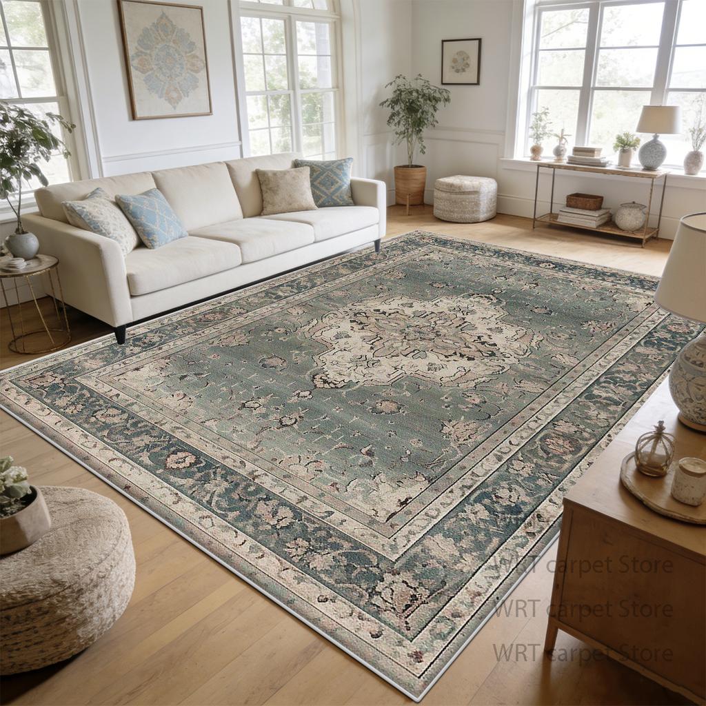 Persian Retro Large Living Room Carpets Cream Color Decoration Non-slip Easy Clean Rug Cloakroom Bedroom 200x300 Floor Mat Sofa