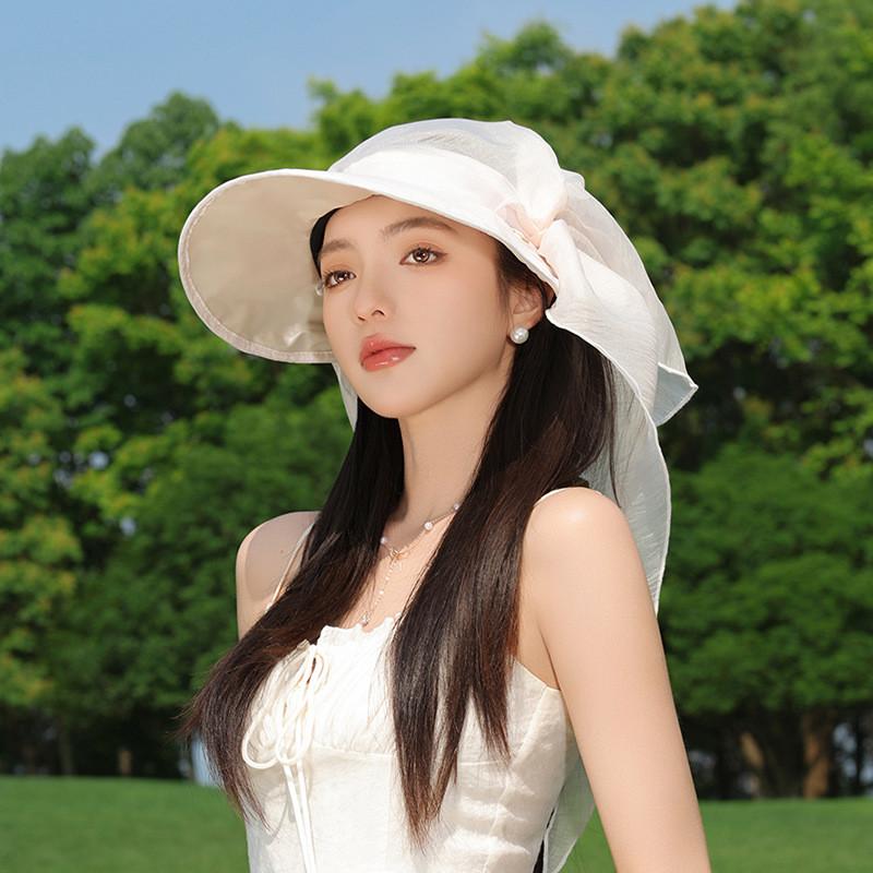 Summer Sun Protection Hat With Wide Brim Foldable Lightweight For Women