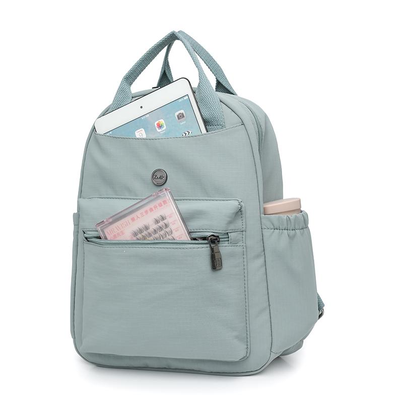 Solid Color Large Capacity Backpack Women Travel Backpack Lightweight College Student Schoolbag