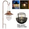 with Handle Iron Hanging Lamp Tungsten Bulb Tungsten Filament Lamp LED Solar Lantern  Outdoor